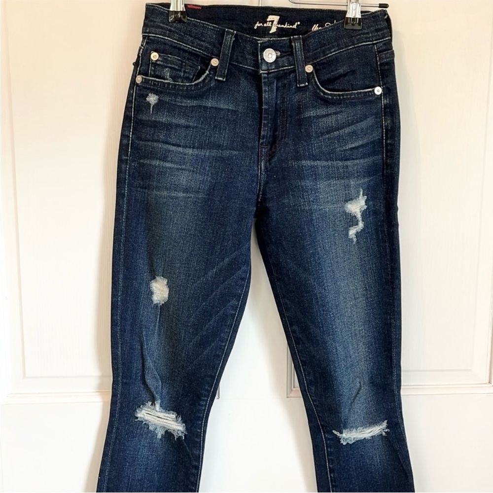 7 For All Mankknd Distressed Skinny Jean